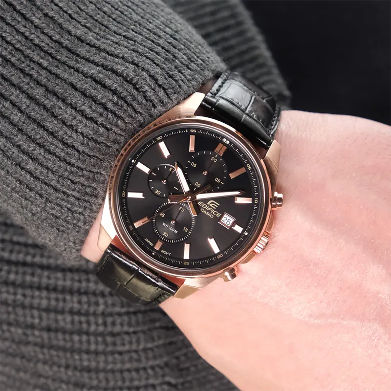 Casio Edifice Chronograph Brownish Black Dial Men's Watch- EFV-610ECL-1A